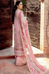 BRAND:AFROZEH organza embroidered luxury unstiched 3pc✓