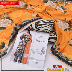 BRAND:SANA SAFINAZ khaddar all over printed unstitched 3pc✓