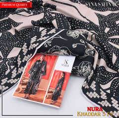 BRAND:SANA SAFINAZ khaddar all over printed unstitched 3pc✓