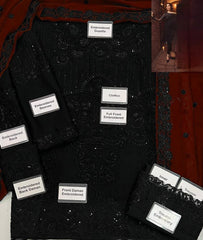 BRAND:SERENE chiffon embroidered unstitched 3pc✓