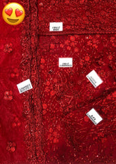 BRAND:MARYUM &amp; MARIA maxi net embroidered hand embellished unstitced 3pc✓